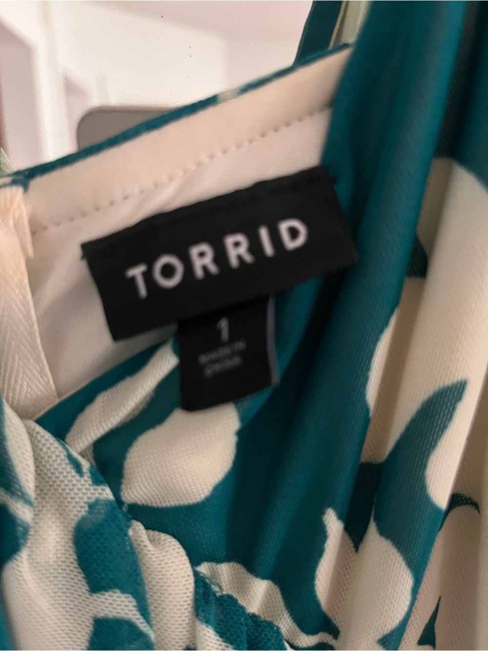 torrid Teal and White Floral Maxi Dress - Picture 4 of 4
